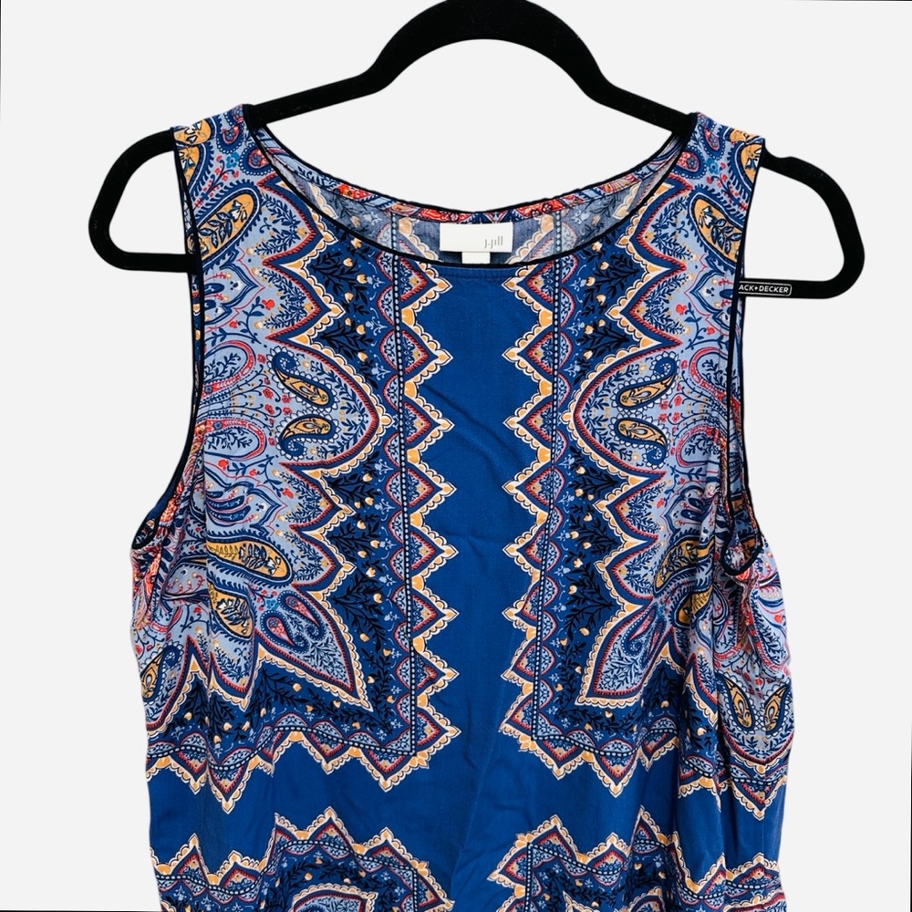 J. Jill A Line shift dress with border print paisley pattern Size L - Picture 6 of 12
